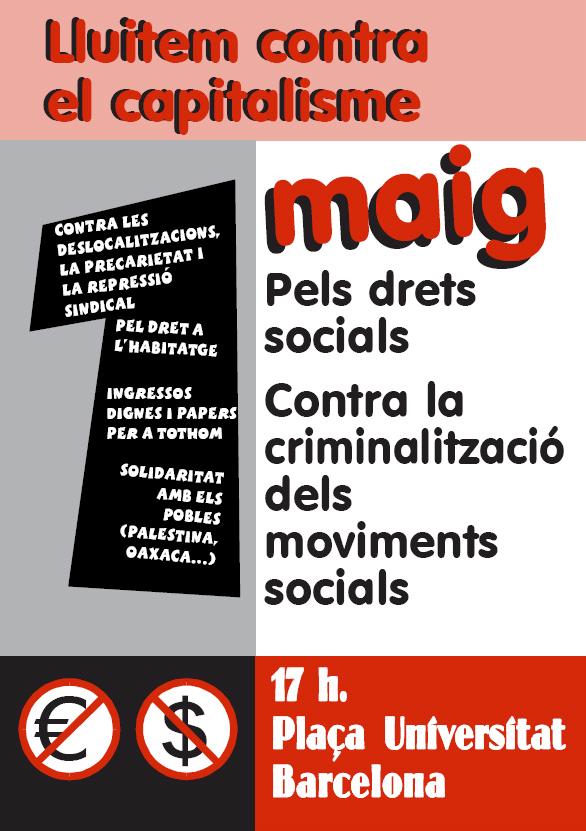 1 de Maig 2007 - Cartell convocatòria anticapitalista