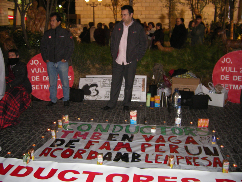 Segon dia de Vaga de Fam dels Conductors de TMB