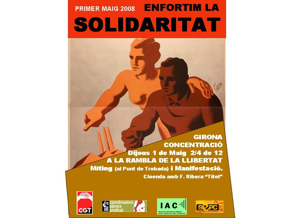 cartell 1r Maig a Girona
