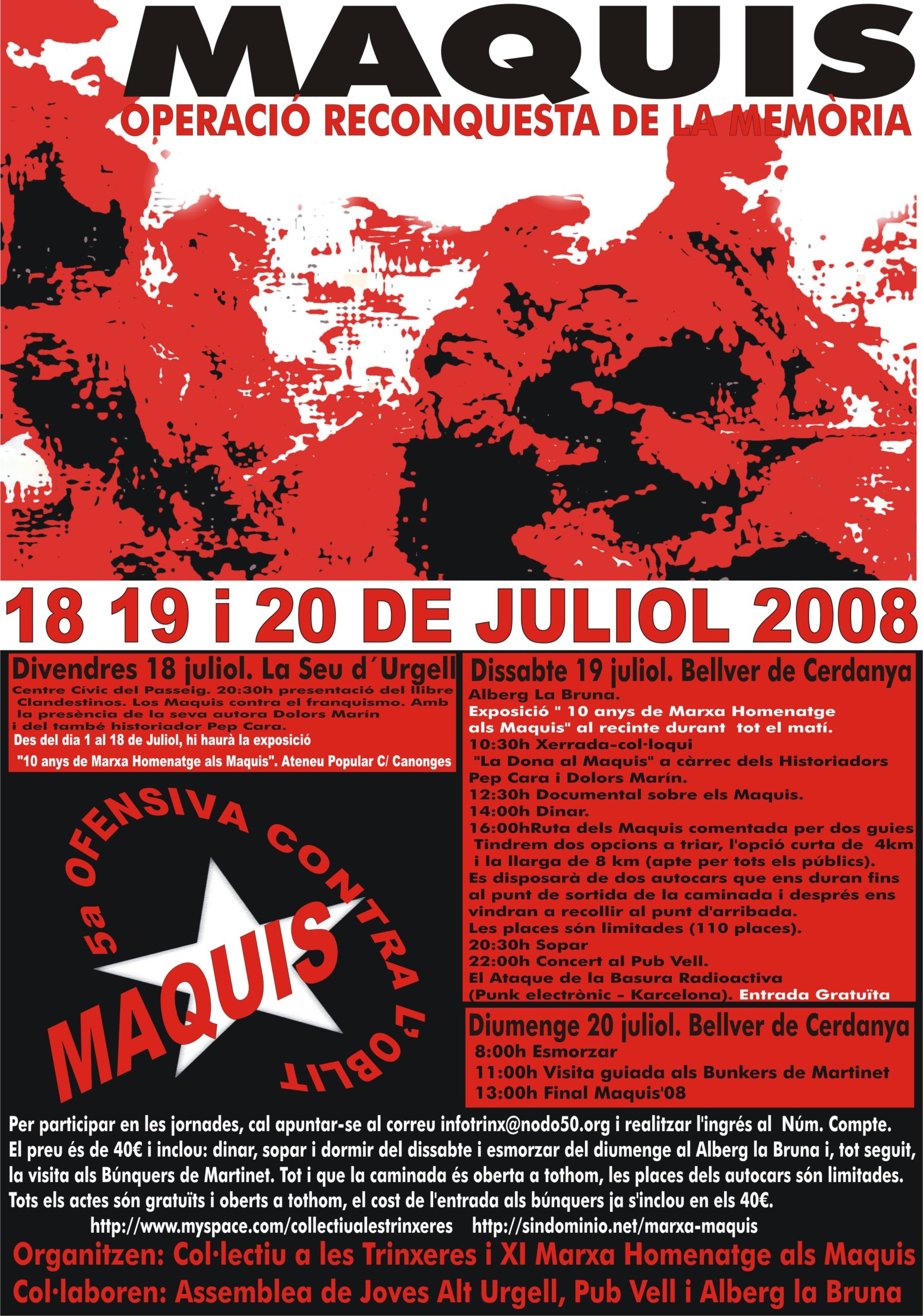 cartell actes a la Cerdanya