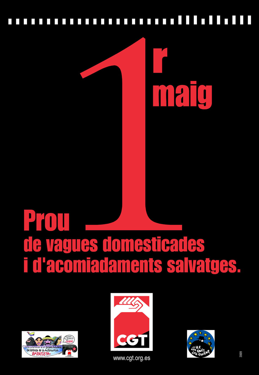 Cartell 1r Maig 2009 CGT