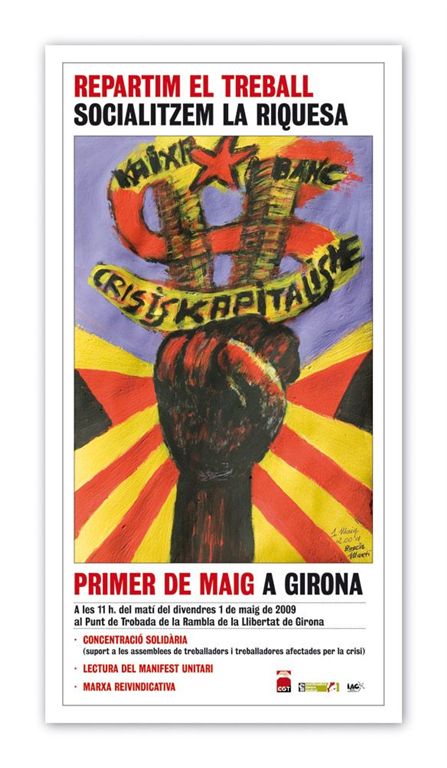 cartell 1r de Maig a Girona
