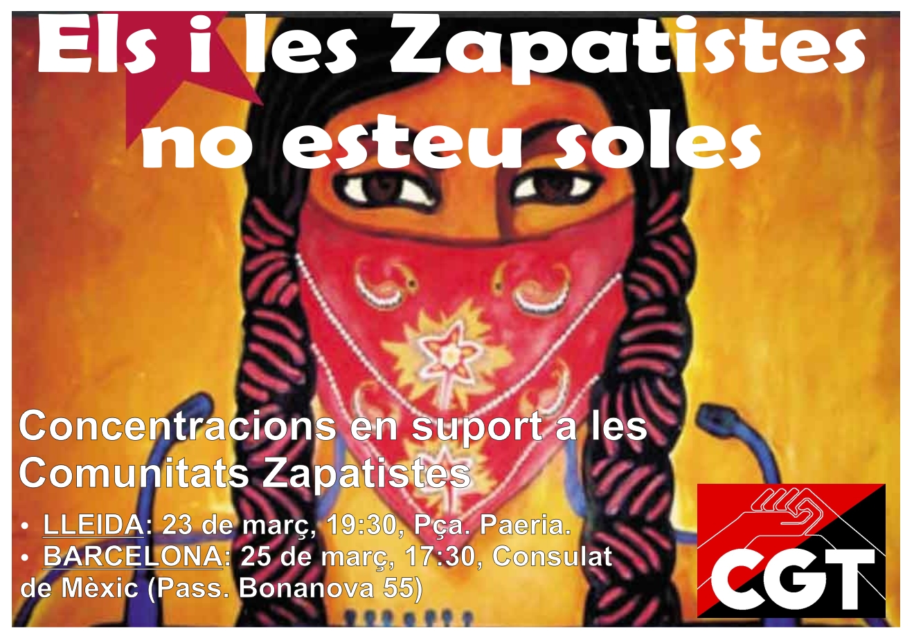 Cartell concentracions Lleida i Barcelona