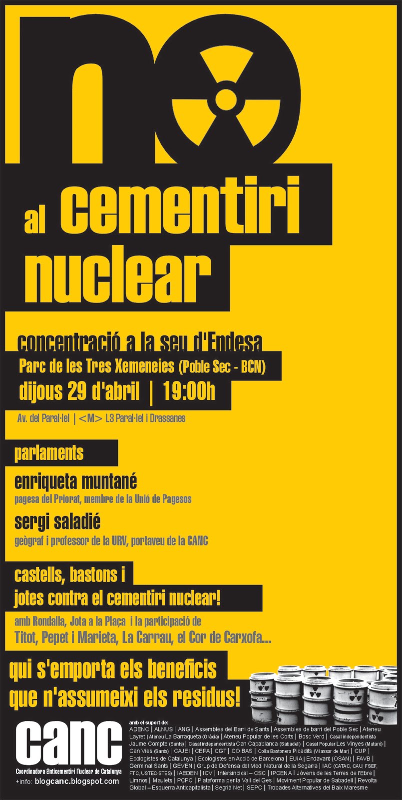 Cartell 29 d'abril Bcn