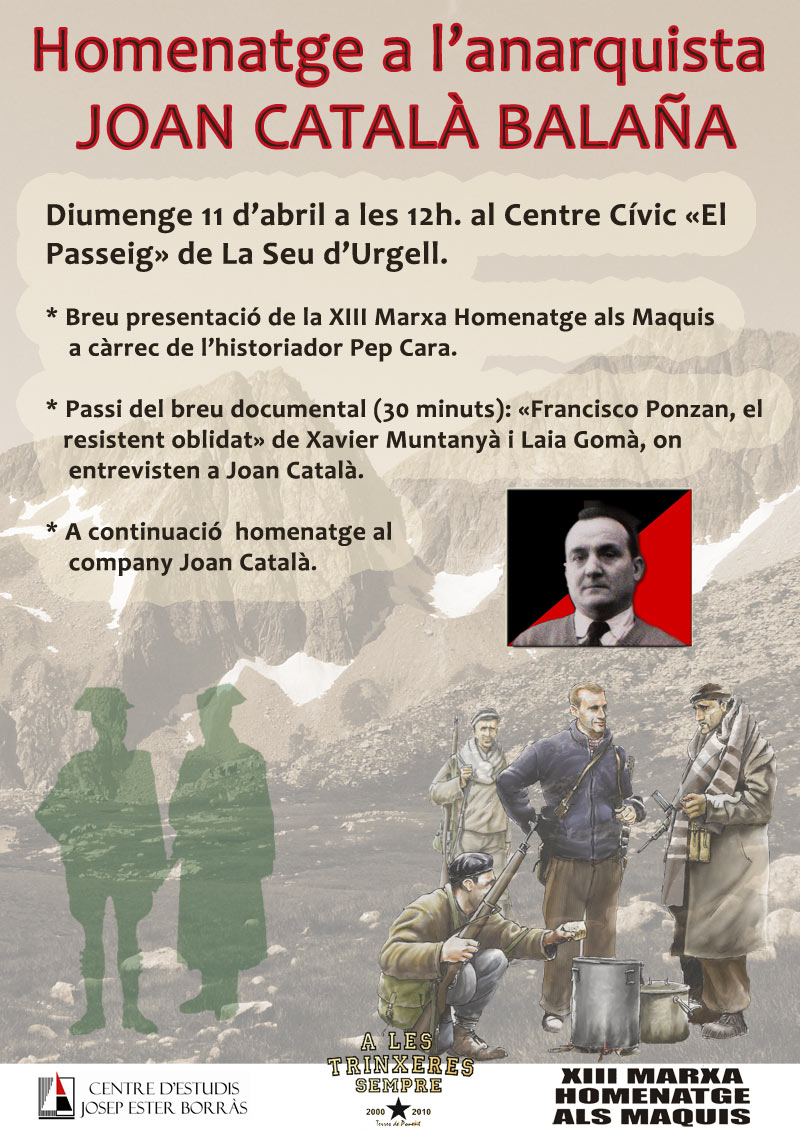 Cartell homenatge Joan Català