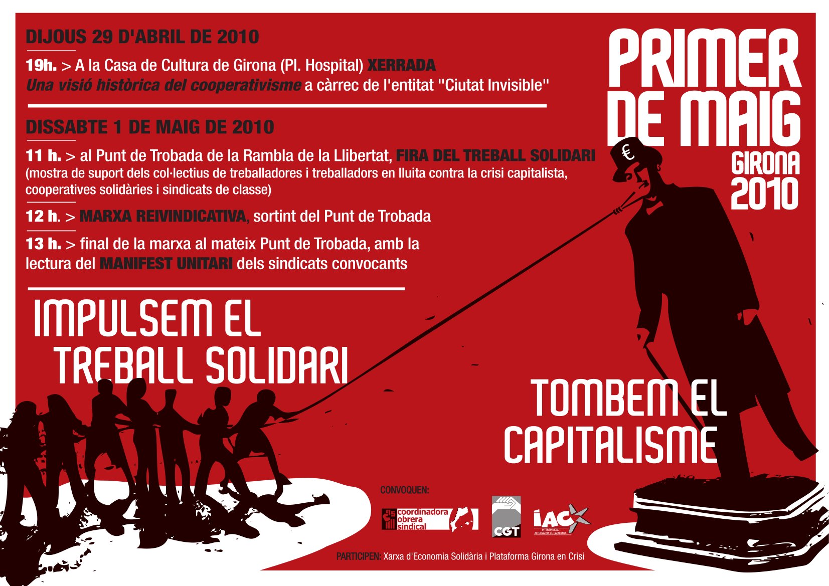 Cartell 1 de Maig a Girona