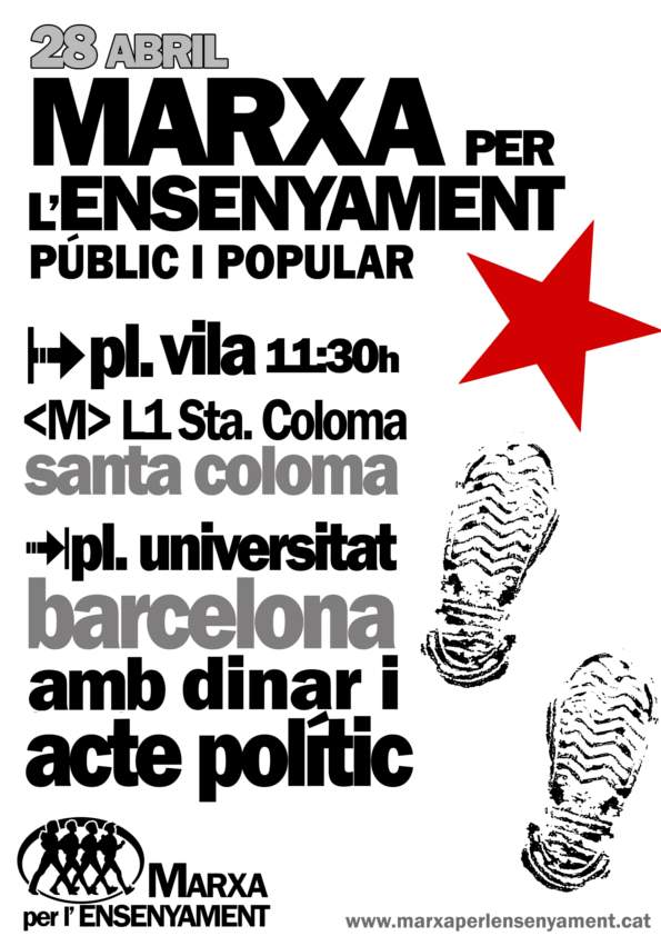 Cartell Marxa per l'Ensenyament