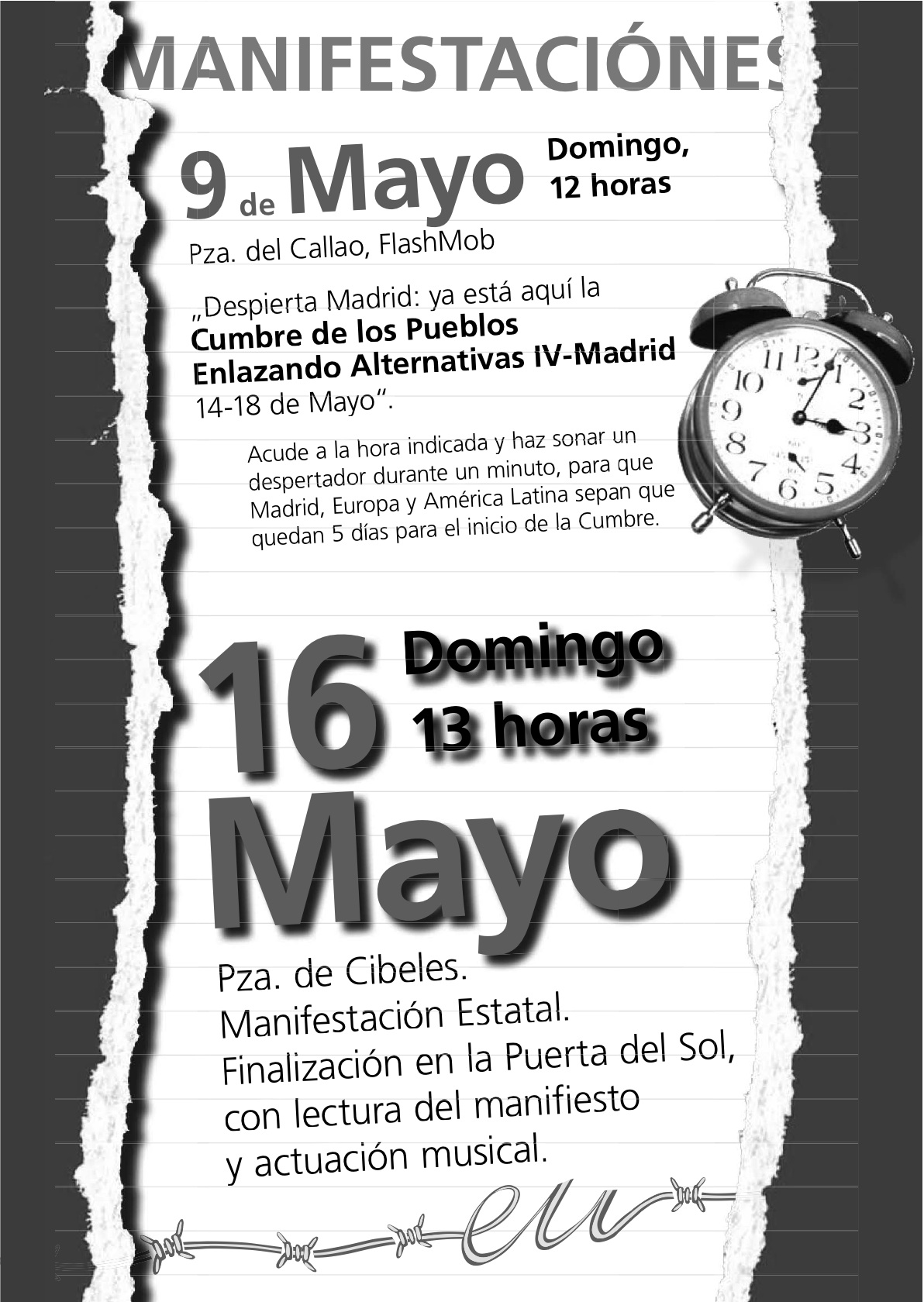 Cartell manifestació Madrid