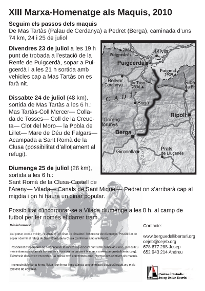 Cartell XIII Marxa maquis