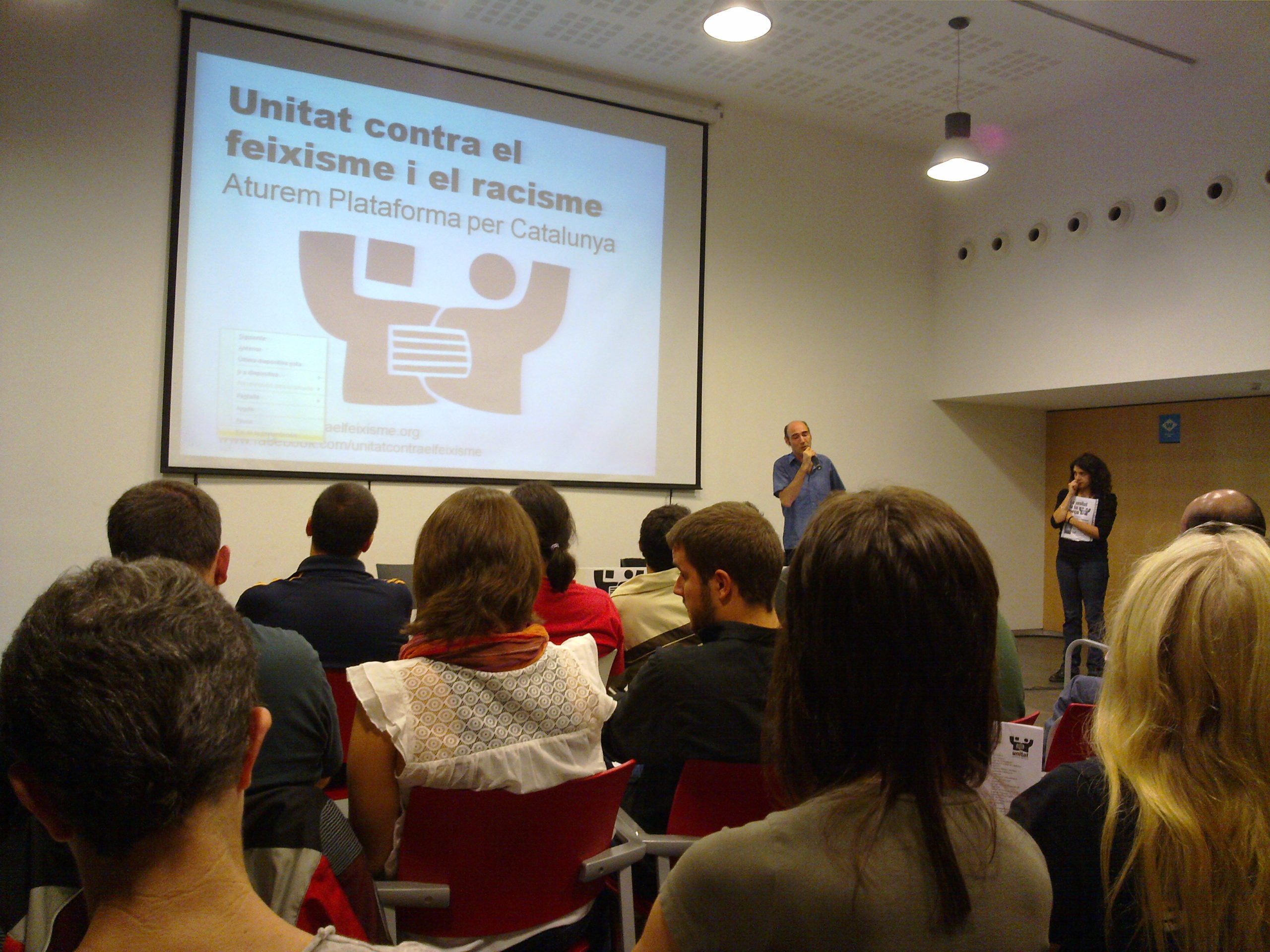 Presentació d'unitat contra el feixisme