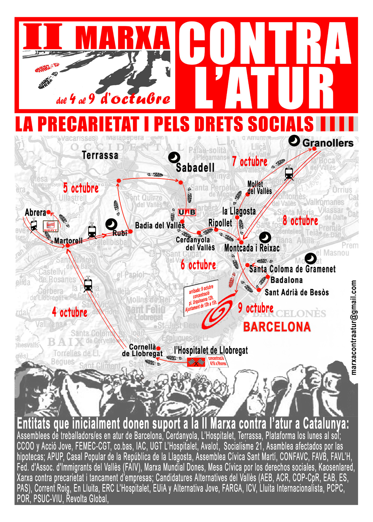 Cartell II Marxa contra l'Atur