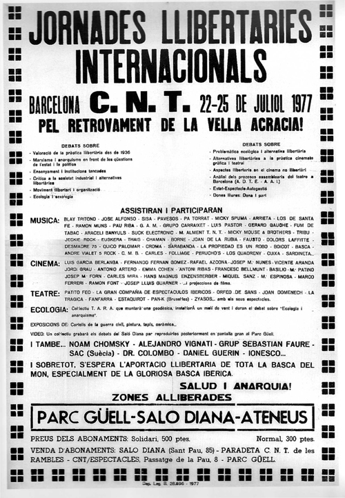 Cartell Jornades Llibertàries 1977
