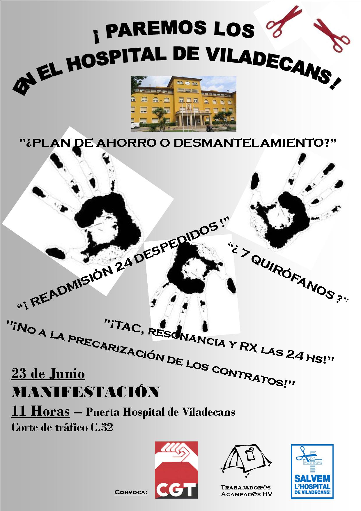 Cartell mani 23 juny tall C 32