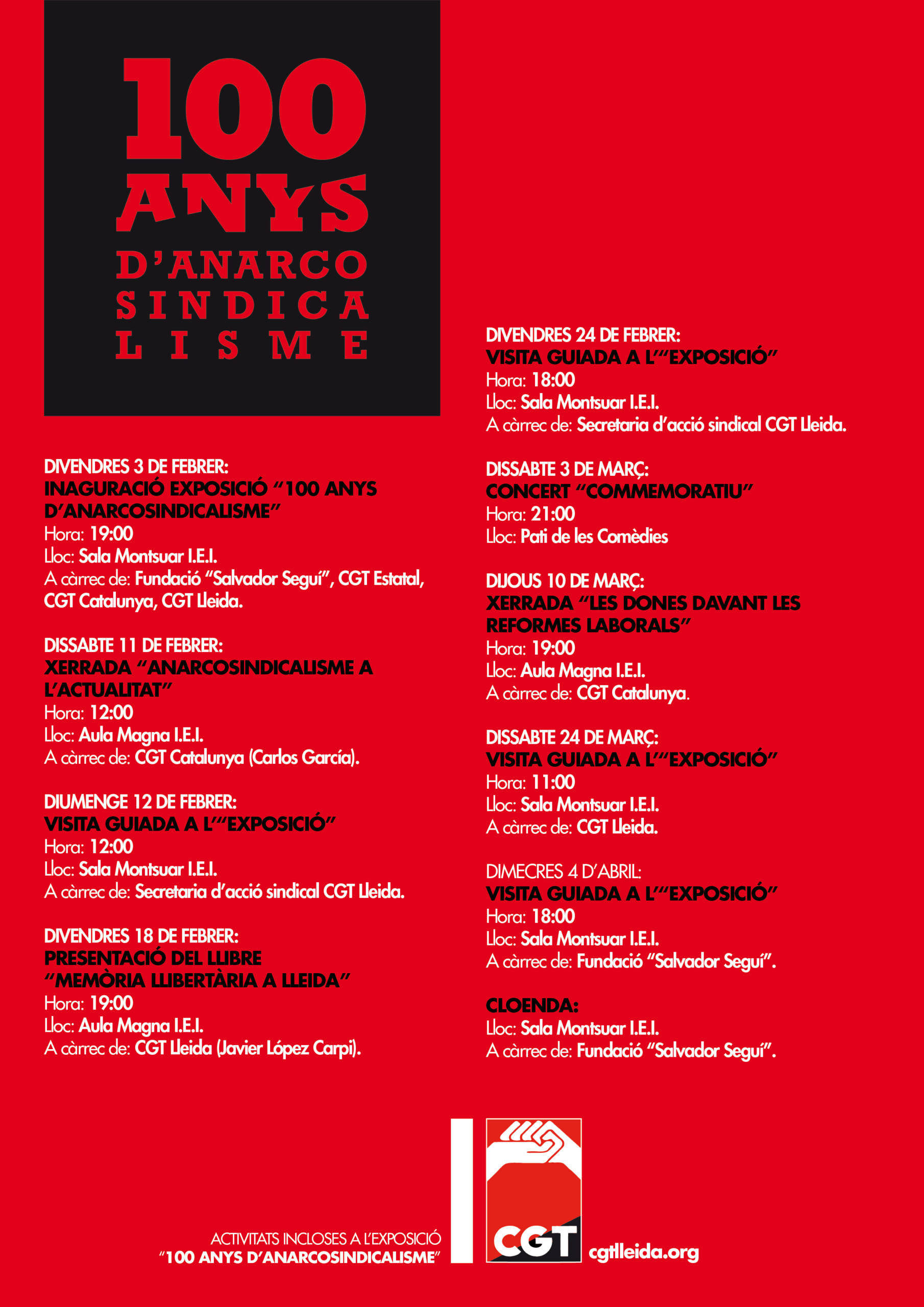 Actes Exposició 100 anys anarcosindicalisme