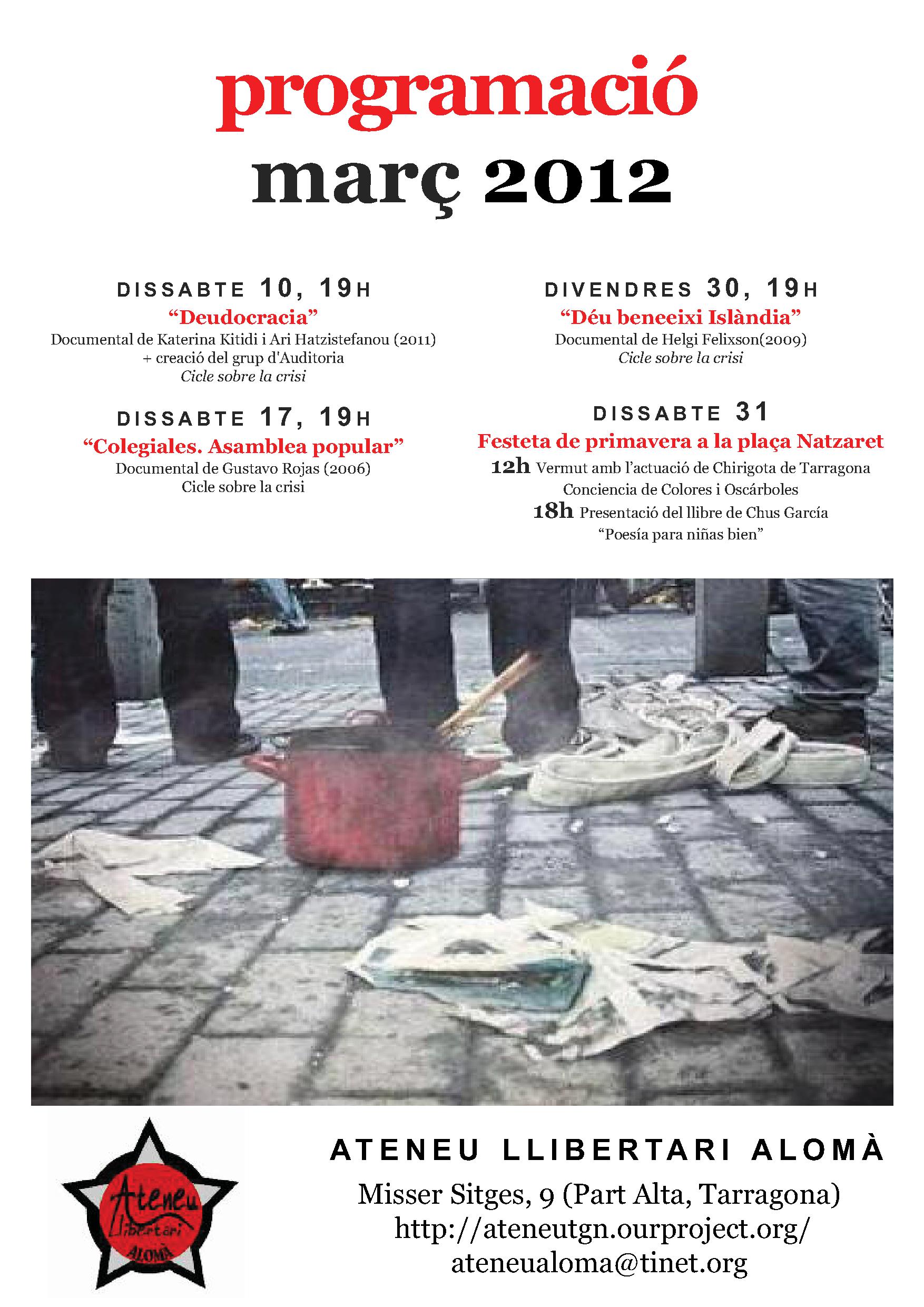 programació ateneu alomà - març 2012