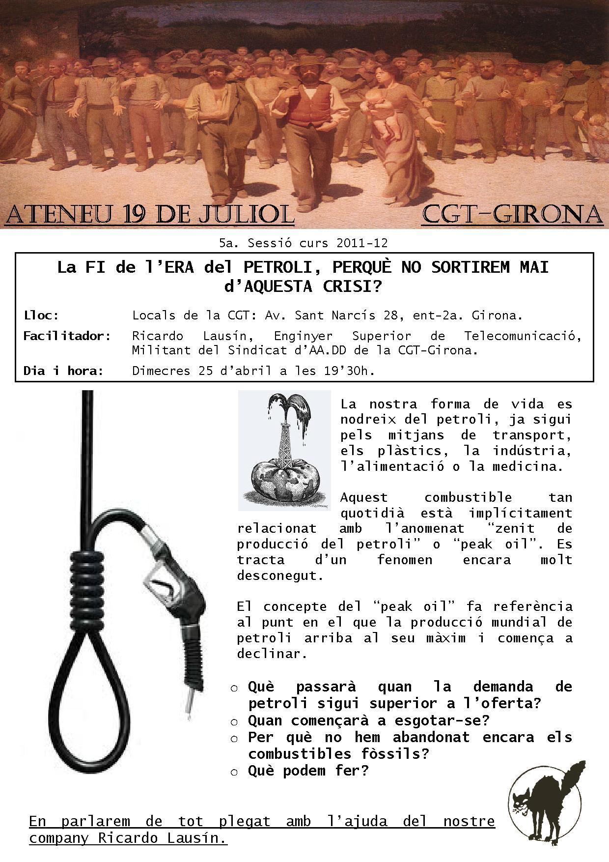 cartell 5a sessió Ateneu 19 Juliol