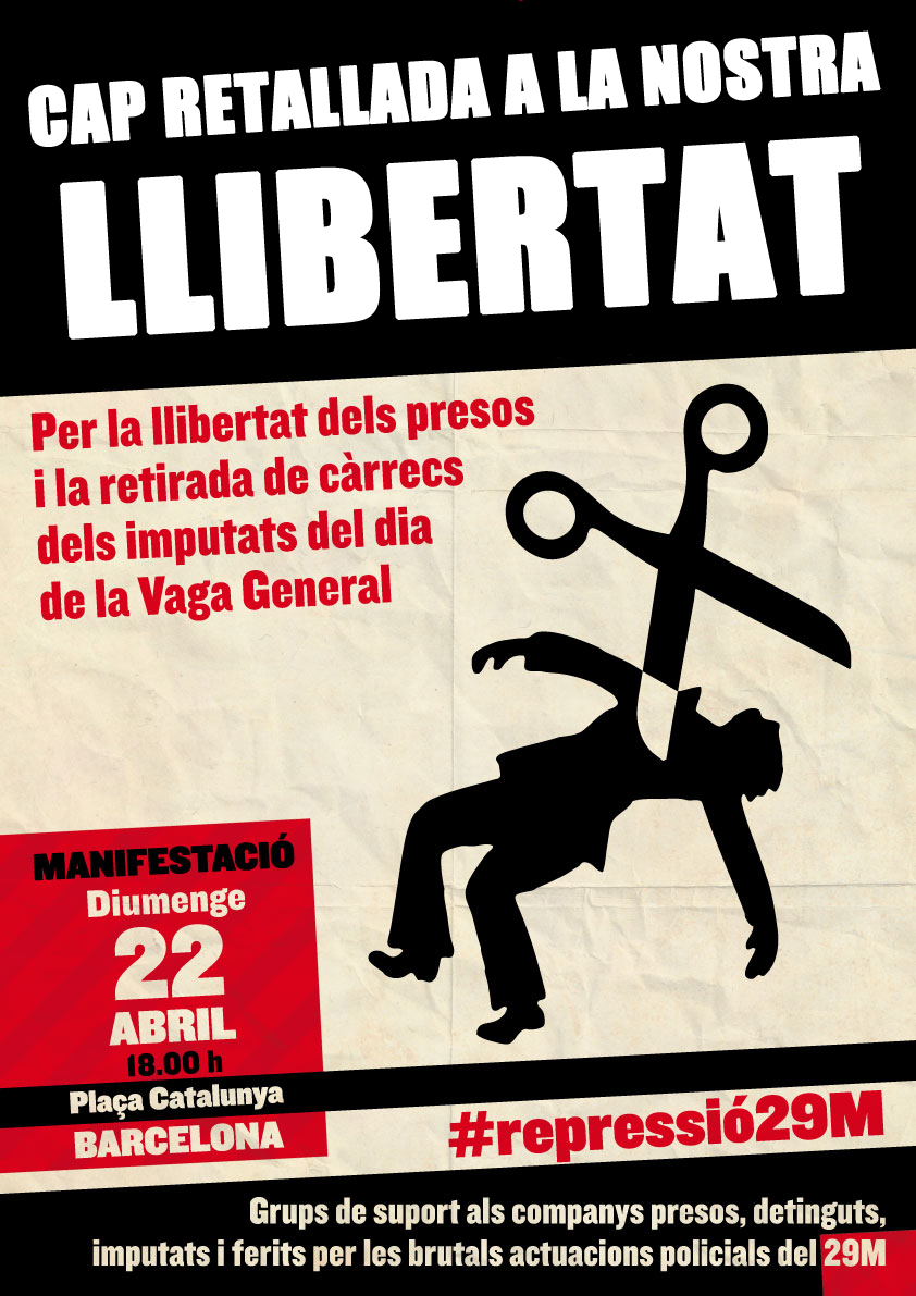 Cartell manifestació 22 d'abril