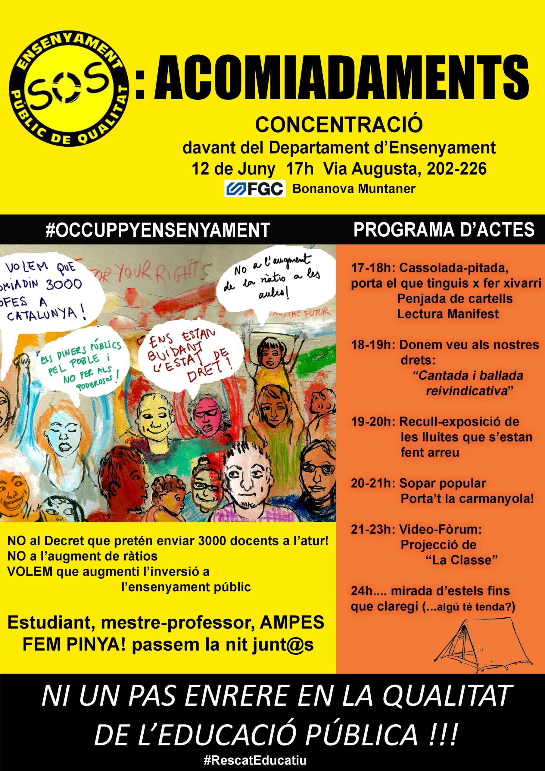 Cartell 12J occuppy ensenyament