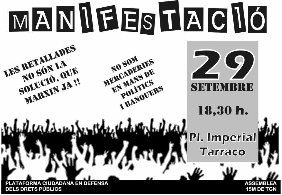 Cartell 29S a Tarragona