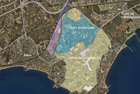 Zona on es construirà Barcelona World