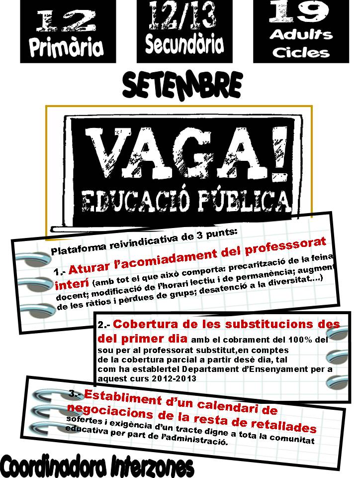 Cartell tres punts vaga