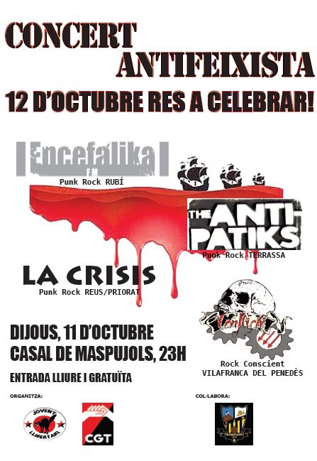 Cartell concert antifeixista