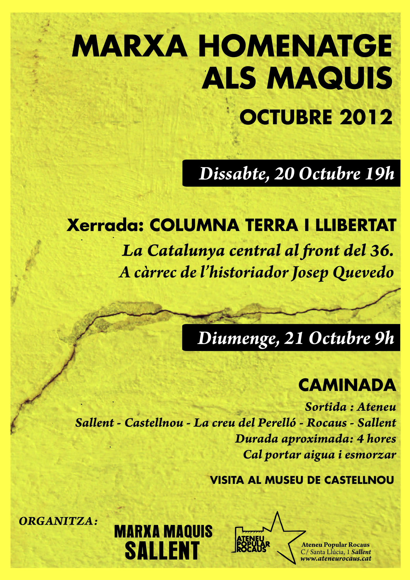 Cartell Marxa Maquis Sallent