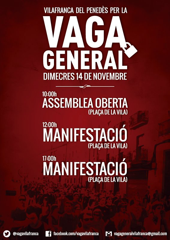 Cartell Vilafranca del Penedès 14N