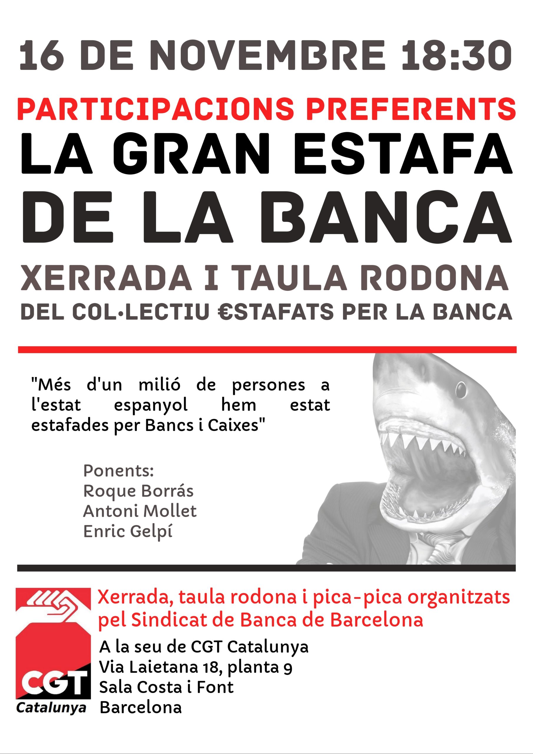 Cartell xerrada preferents