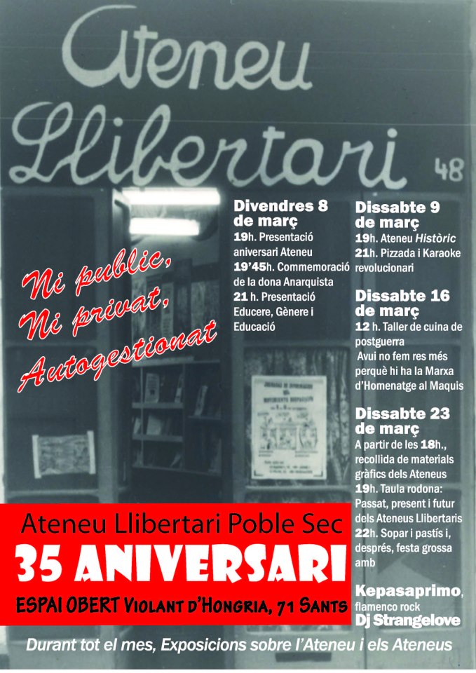 Cartell aniversari Ateneu Poble Sec