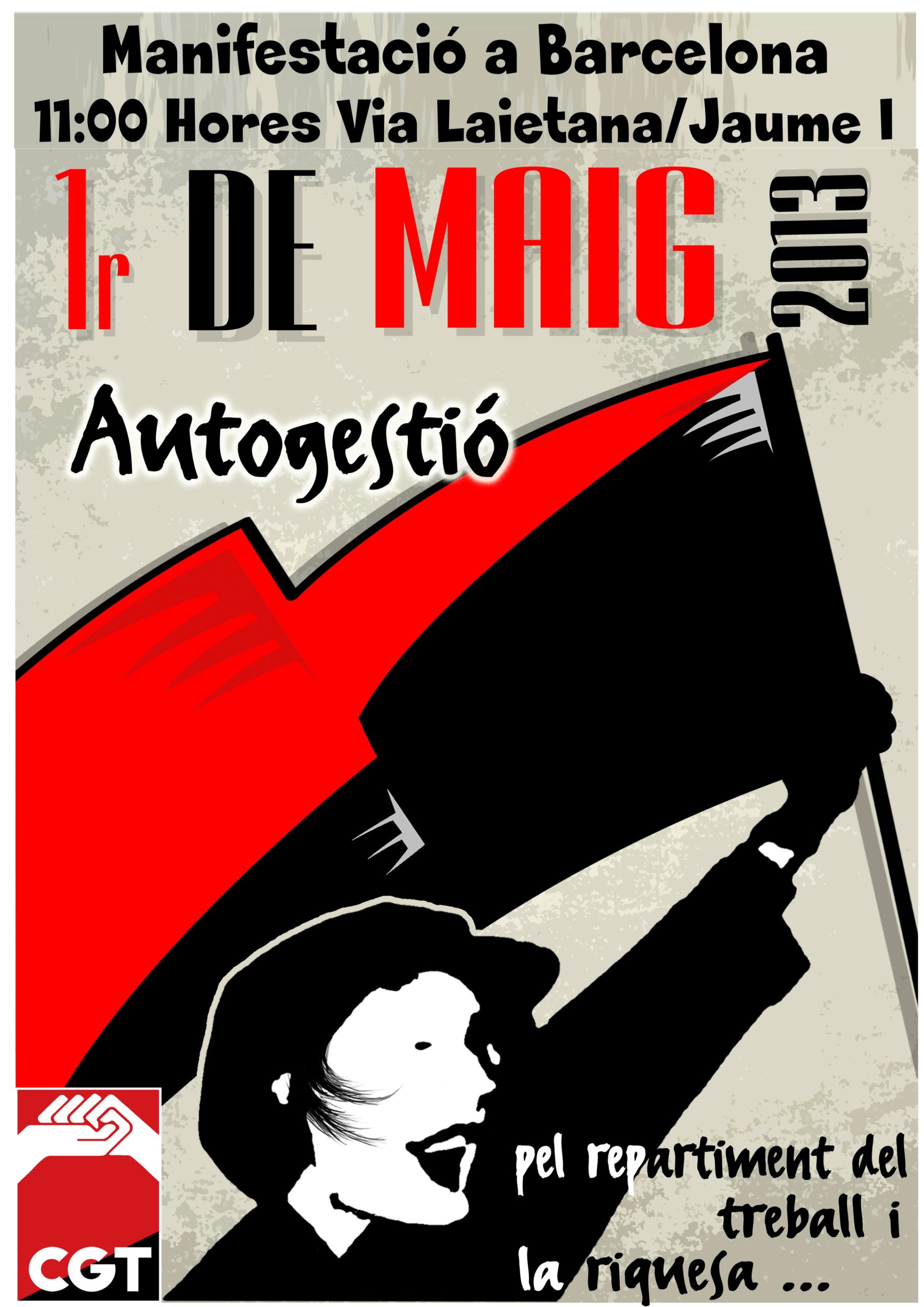 Cartell 1 de maig 2013 CGT Barcelona