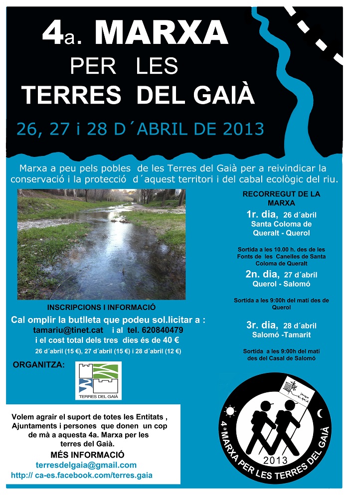 Cartell marxa Gaià 2013