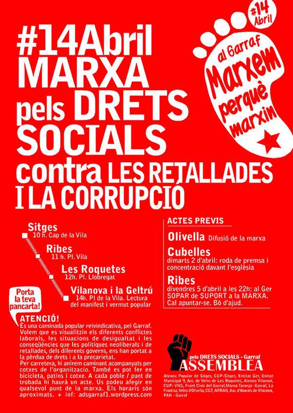 Cartell marxa drets socials Garraf
