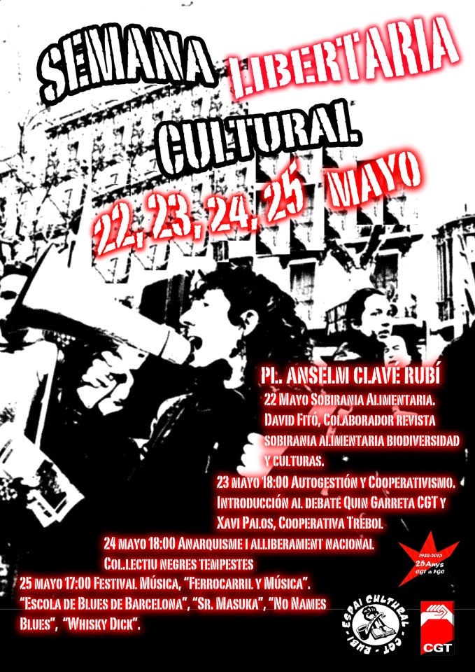Cartell setmana cultural llibertària Rubí