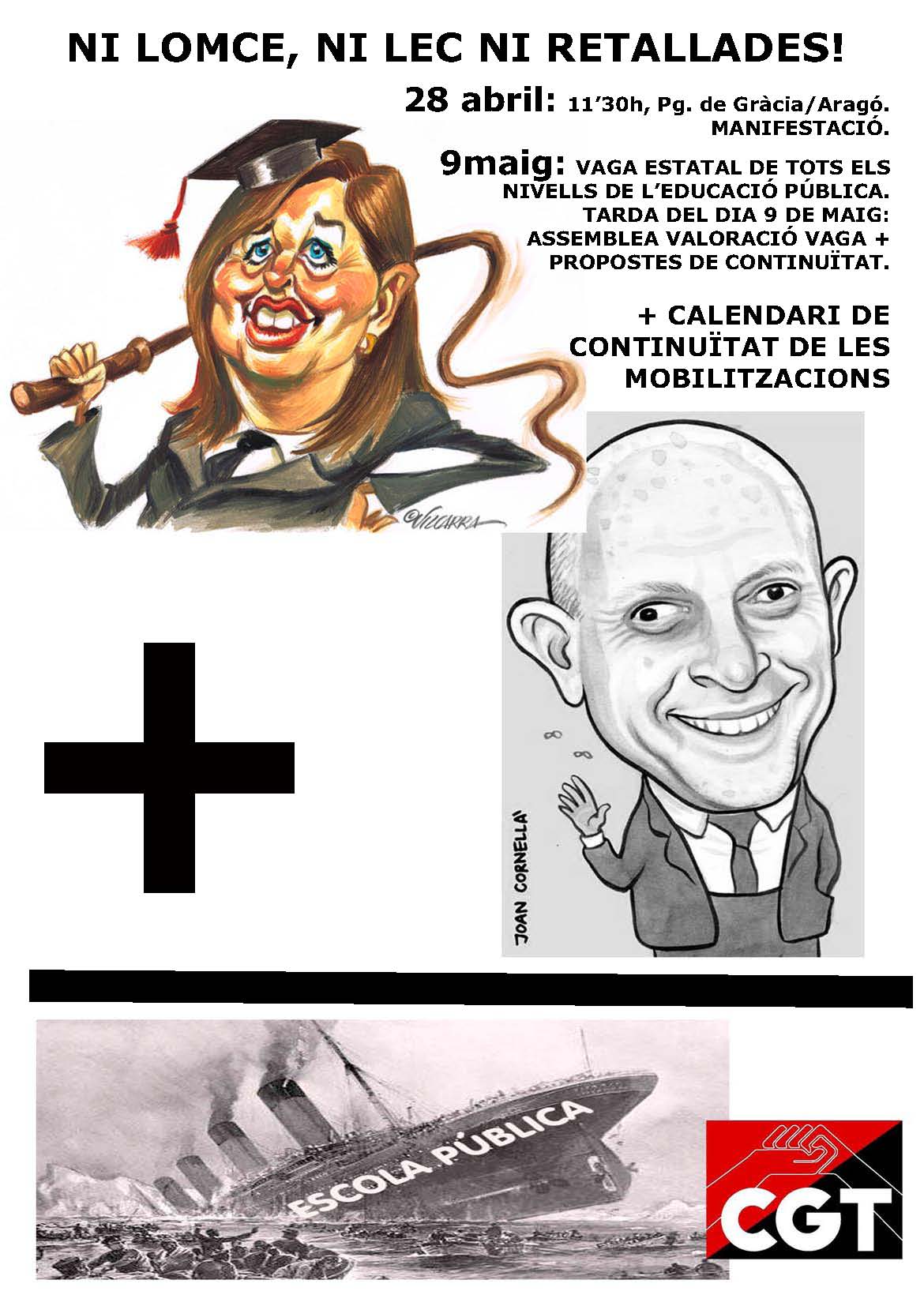 Cartell calendari mobilitzacions