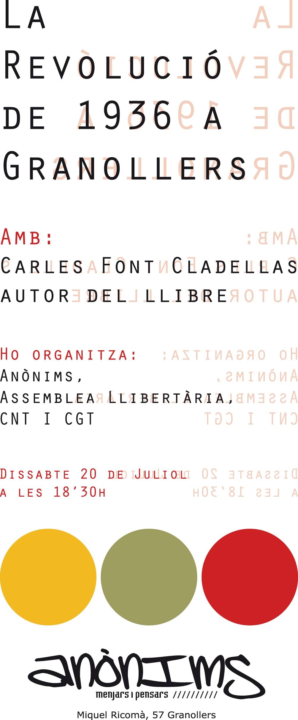 Cartell 20 juliol Granollers