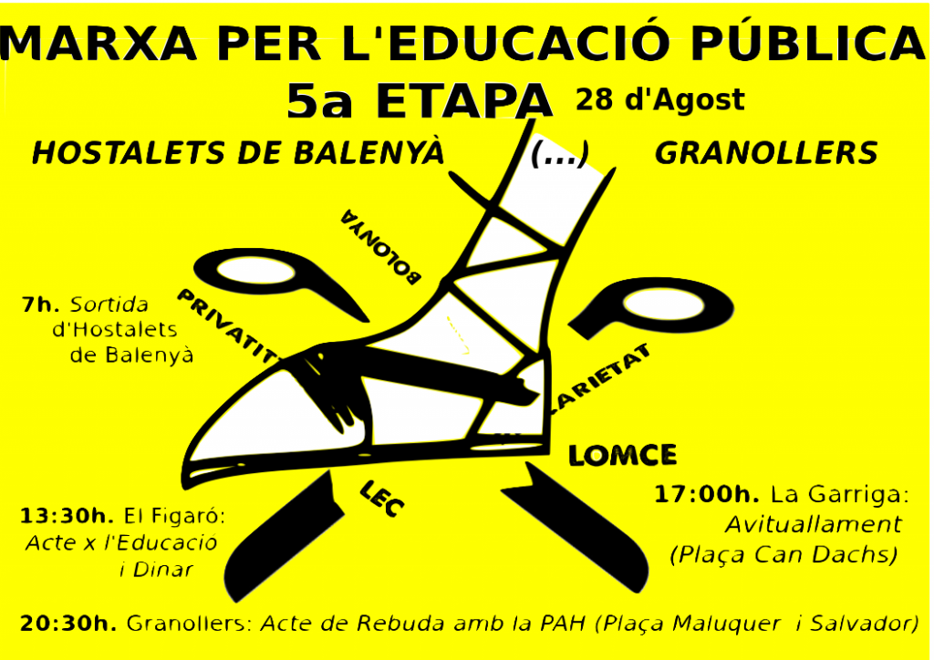 Cartell actes Marxa Educació al Vallès Oriental