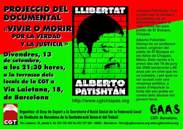 Cartell projecció documental