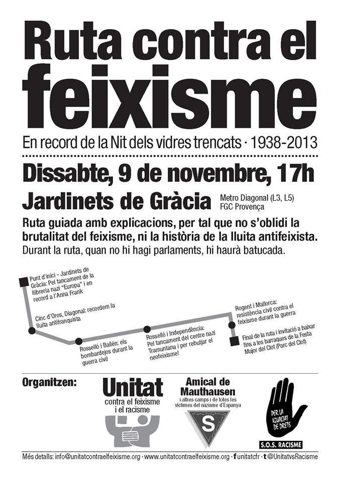 Cartell ruta contra el feixisme