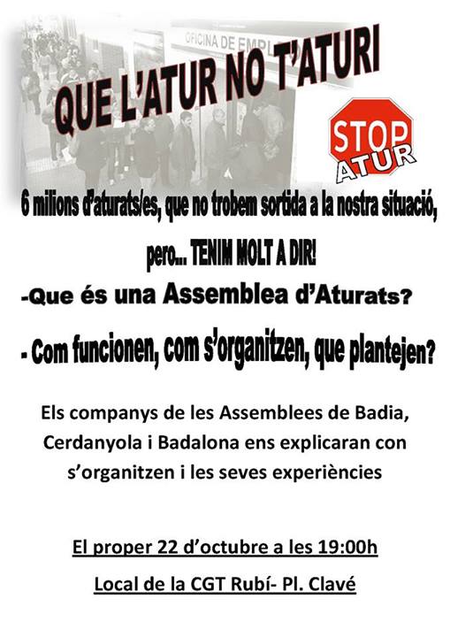 Cartell xerrada 22 d'octubre