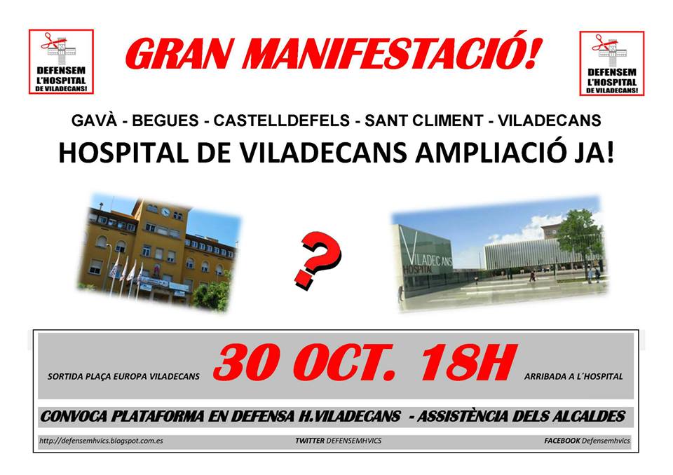 Cartell manifestació Viladecans