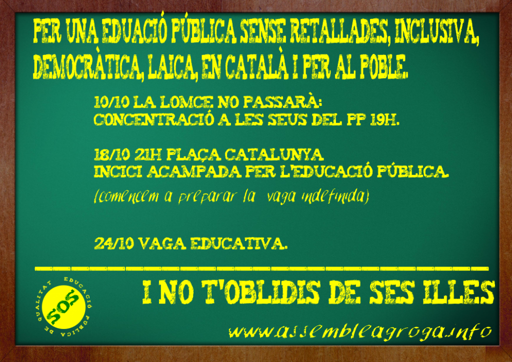 Cartell mobilitzacions octubre