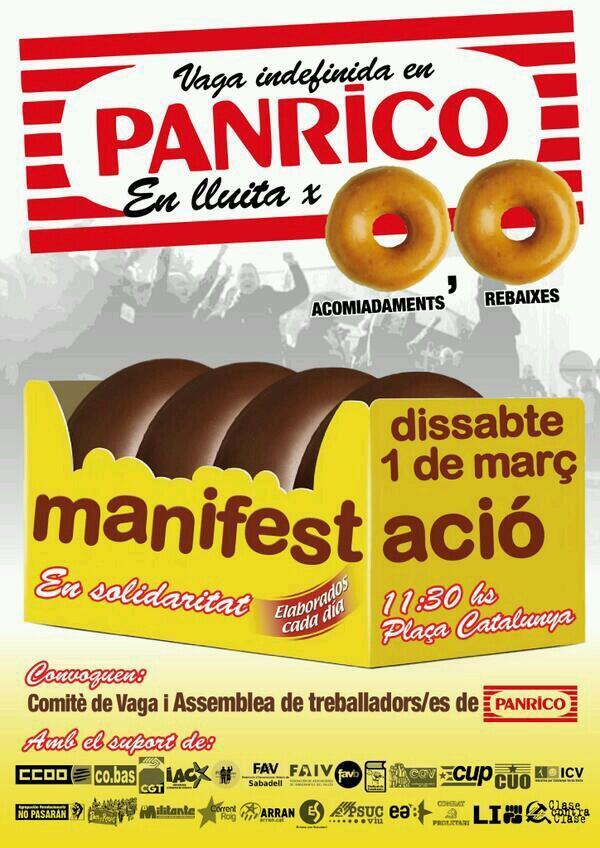 Manifestació Panrico 1 de març a Barcelona