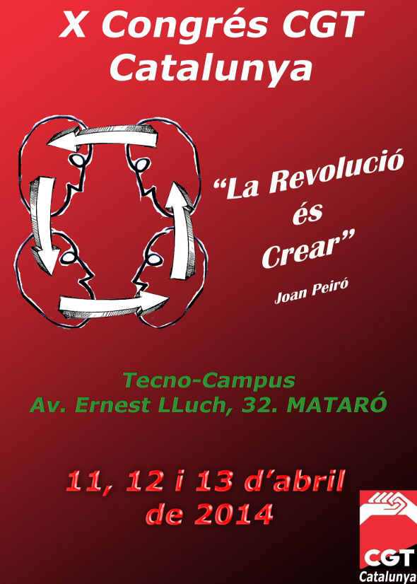 Cartell X Congrés de la CGT de Catalunya