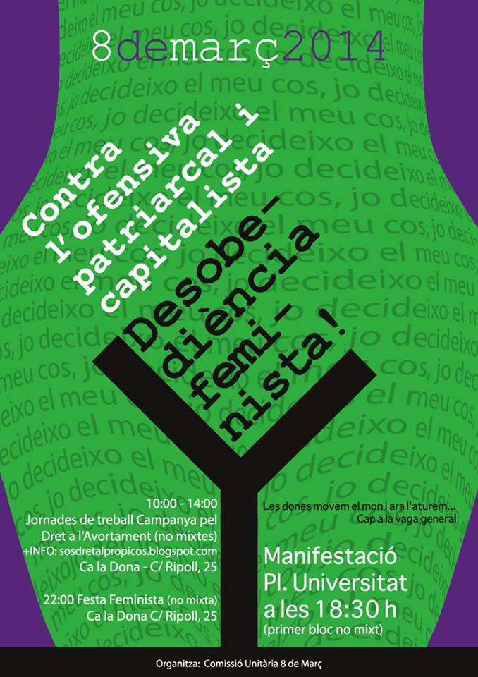 Manifestació 8 de març Barcelona