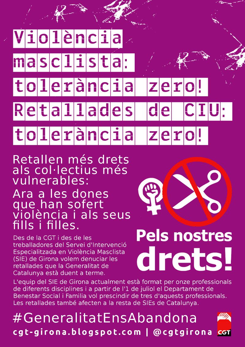 Cartell campanya tolerància zero